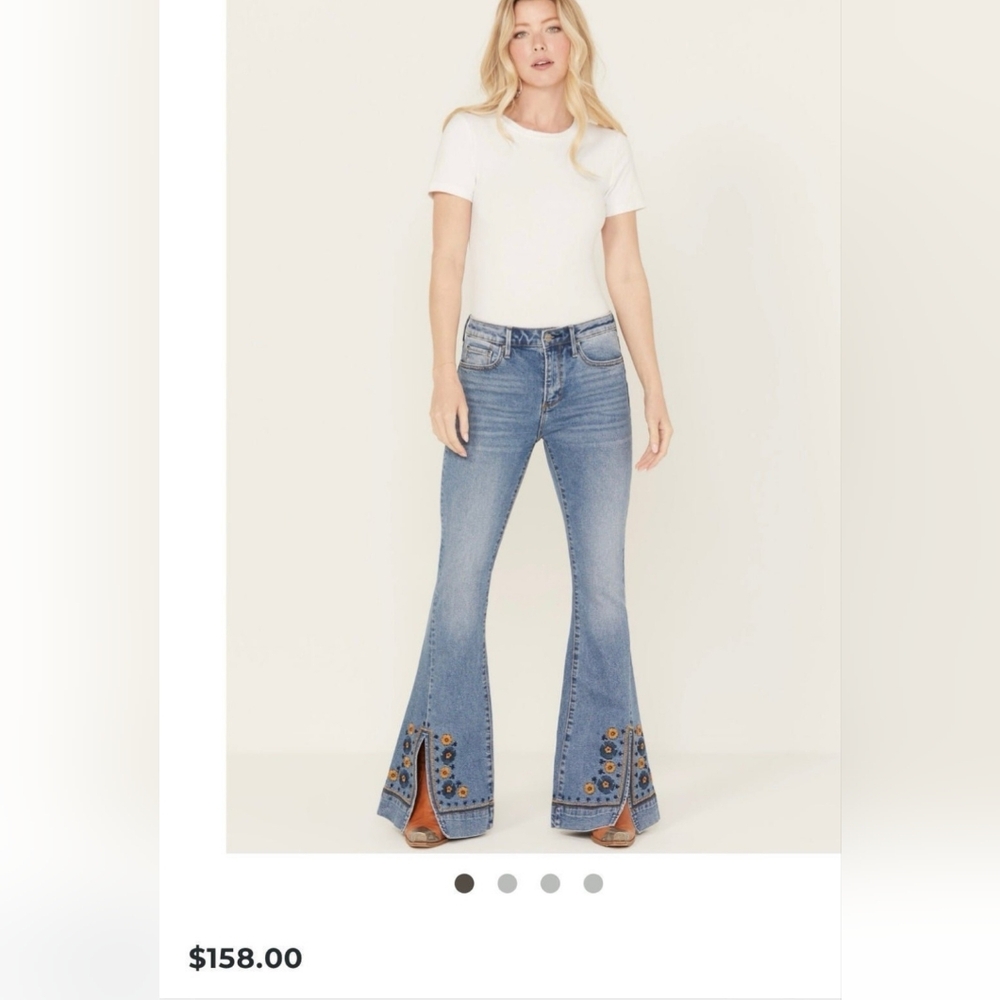 DRIFTWOOD WOMEN'S FARRAH MEDIUM WASH HIGH RISE FLARE JEANS